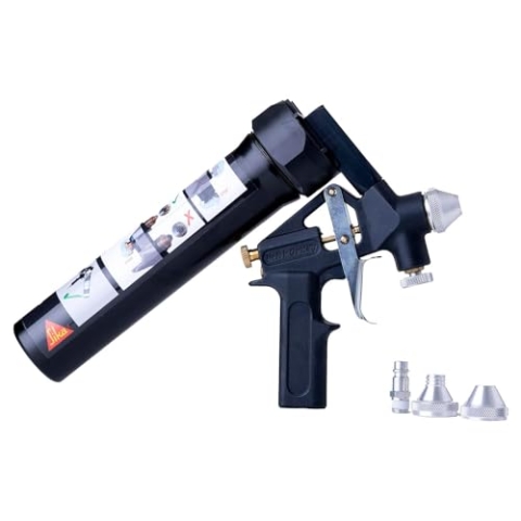 SIKA – Verarbeitungsgerät – Spraygun Druckluftpistole für spritzbare Nahtabdichtung Schwarz – leicht und wendig – inklusive Düsenadapter und Anleitung