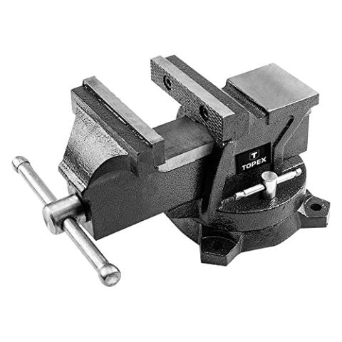 Schlosser-Schraubstock drehbar 150 mm, mit Amboss, Backen gehärtet TOPEX 07A215