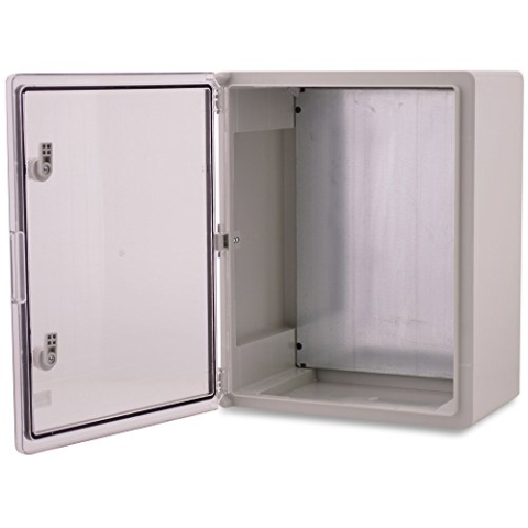 BOXEXPERT® Verteilerkasten außen wasserdicht [ABS Kunststoff IP65 Gehäuse inkl. Sichttür] grau (Serie Fleet) 500x400x240mm | Schaltschrank außen | Wandschrank | Industriegehäuse | Leergehäuse