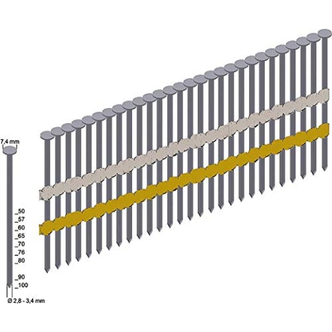 Rundkopf-Streifennägel 3000 St. Prebena RK31/90BK