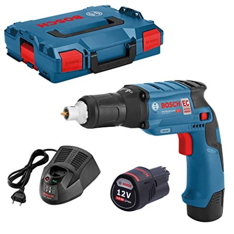 Bosch Professional 12V System Akku Trockenbauschrauber GTB 12V-11 (inkl. 2x3.0 Ah Akku, Ladegerät GAL 12V-40, 1x Schraubendrehereinsatz, in L-BOXX 102)
