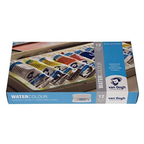 Van Gogh Talens Watercolor 10 ml, 12 Tube Pocket Box Set by Talens