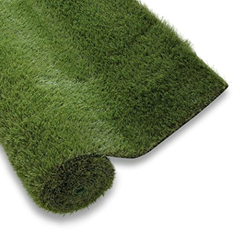 GREEN TURTLE Kunstrasen 30 mm - 133 x 300 cm (4 m²) – Für Balkon, Terrasse oder Garten Outdoor – Natürliche Optik – Hohe Dichte mit 20.000 Fäden/m² – UV-beständig – Mit Drainage – Haustierfreundlich