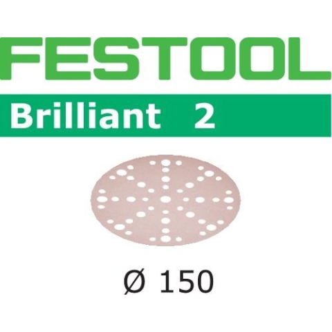 FESTOOL 575143 Multi-Jetstream Schleifscheiben Brilliant 2, Durchmesser 150 mm, Korn 40 mm, 50 Stück