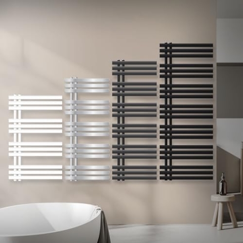 ECD Germany Iron EM Design Badheizkörper - 600 x 1600 mm - Anthrazit - Designheizkörper Paneelheizkörper Heizkörper Handtuchwärmer Handtuchtrockner Heizung Radiator