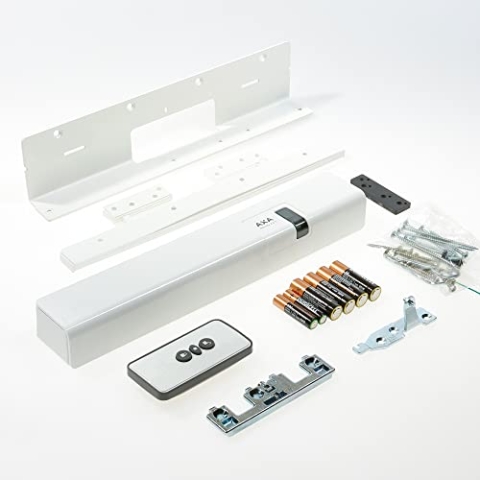 AXA Remote 2.0 Fensteröffner mit Fernbedienung Kippflügelfenster grau weiß alu-line, Farbe:weiß