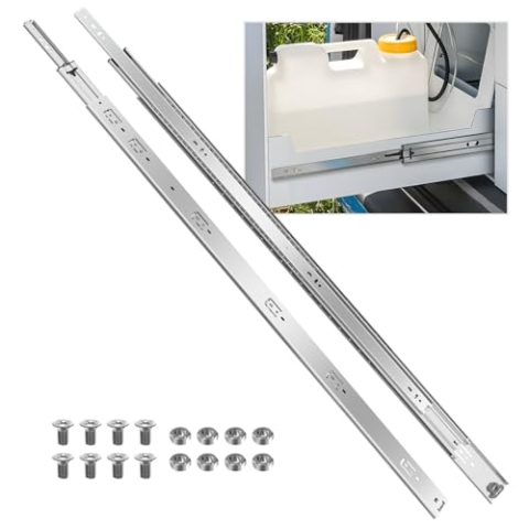 SHUHANG Schubladenschienen 68 kg Tragfähigkeit mit kugelgelagerten schubladenauszug Vollauszug 300 350 400 450 500 550 600 650 700 750 800 850 900 950 1000 mm, Seitenmontage 1 Paar