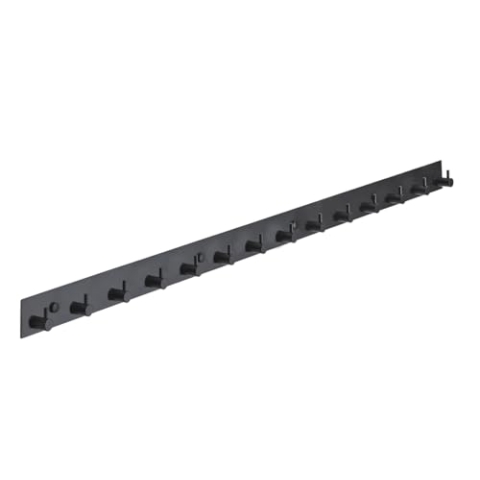 Brute Strength - Garderobenständer - 14 Haken - 95 cm - Edelstahl - Türhaken für Küche, Hakenleiste schwarz, Wandgarderobe, Bad, Wohnzimmer und Flur für Mützen Schals Handtaschen - Handtuchhaken
