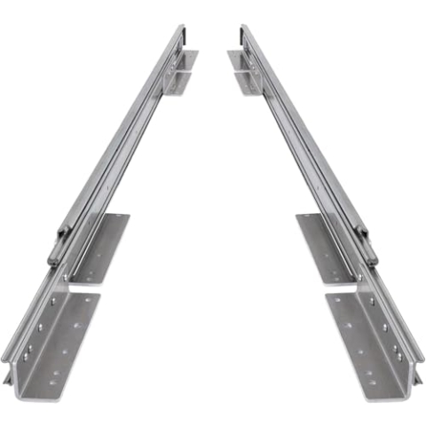 BRASOM Auszugsschienen - Schwerlastauszug 2 Stück, 2032mm, 250kg, 80 inch, mit Bodenmontage und Schubladenhalterungen, Heavy Duty Schubladen Schienensystem, Kugellager