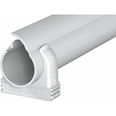 obo-bettermann System conex. IJF. – Reihe quick-pipe Kanal + Schelle M25 PVC grau