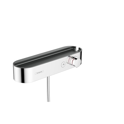 hansgrohe Brausethermostat ShowerTablet Select, Thermostatarmatur Aufputz, Cool Contact Duscharmatur für 1 Funktion, Chrom
