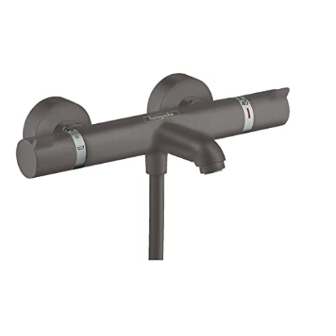 hansgrohe Ecostat Aufputz Wannenthermostat, für 2 Funktionen, Brushed Black Chrome