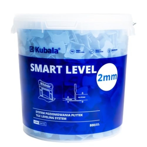 Kubala Smart Level Clips - 800 Stück für eine Fugenbreite von 2,0 mm im 20l Eimer - Fliesen Nivelliersystem - Zuglasche - Präzise Nivellierung für Fliesenprojekte