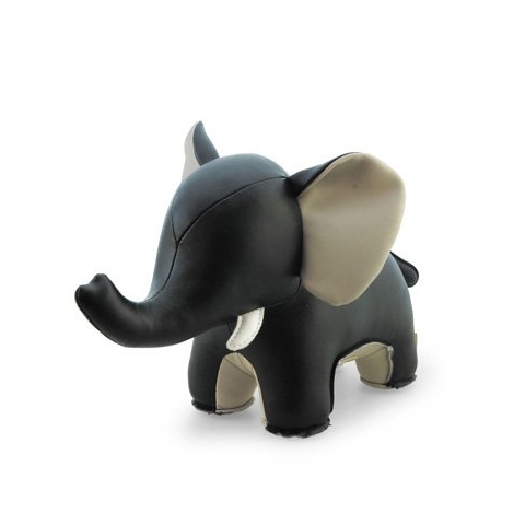Züny Elefant Abby Buch- und Türstopper Groß Schwarz (Elephant Abby)