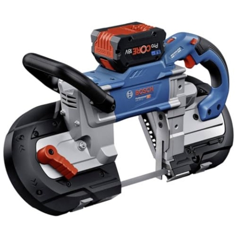 Bosch Professional Akku Bandsäge GCB 18V-127 (bürstenloser Motor, Schnittkapazität von 127 x 127 mm, inkl. 1x Bandsägeblatt, ohne Akku/ Ladegerät)