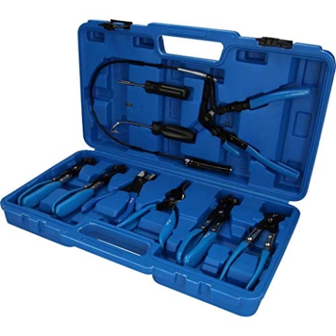 BRILLIANT TOOLS BT521000 Schlauchschellenzangen-Satz, 9-tlg [Powered by KS TOOLS]