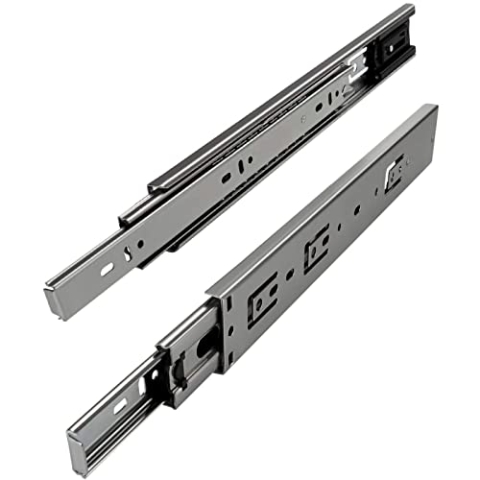 SOTECH 3 Paar Vollauszüge KV2-45-H45-L700-SE mit Selbsteinzug Höhe 45 mm, Länge 700 mm, Schubladenschiene belastbar bis 45 Kg