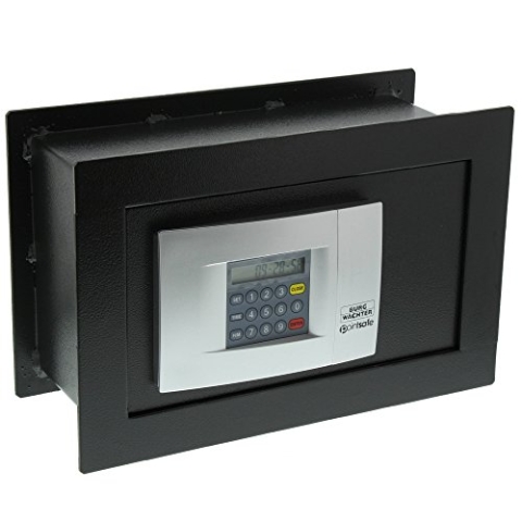 BURG-WÄCHTER Wandtresor mit elektronischem Zahlenschloss, zum Einmauern, 4,5 l, 9,4 kg, Point-Safe PW 2 E, Schwarz