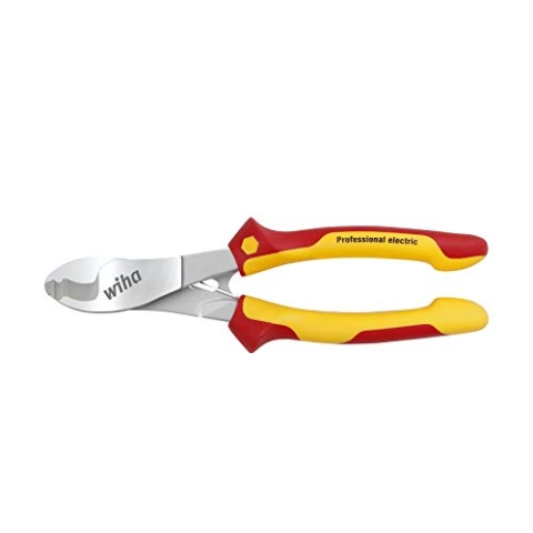 Wiha Alicates para corte de cables Professional electric con resorte de apertura conectable y desconectable 210 mm, 8 1/4" (43662)