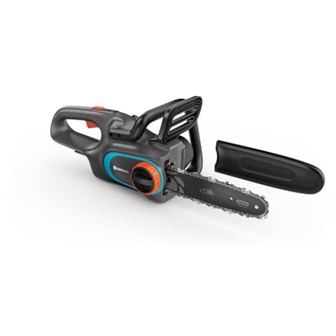 GARDENA Akku-Kettensäge PowerSaw 250/18V Solo, Präzisions-Sägekette, Kettenschnellstopp, für Baumpflege & Brennholz (14790-55)