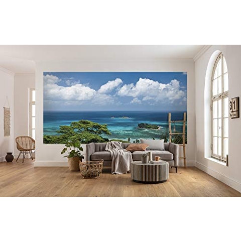 Komar Vlies Fototapete THE SEA VIEW | Tapete, XXL, Dekoration, Natur, Landschaft, Schlafzimmer, Wohnzimmer, Büro, Flur | Größe 400 x 200 cm (Breite x Höhe) | SHX8-087