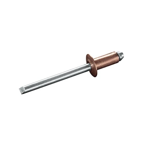 GOEBEL® - 500 x Flachkopf Blindnieten Kupfer Legierung/Stahl (Ø x L) 4,0 x 16,0 mm - ISO16582 - Flachkopf Niete - Popniete - STANDARD