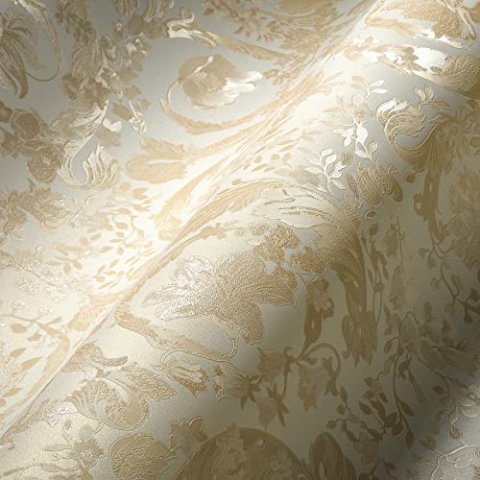 VERSACE WALLPAPER Blumen Luxus Tapete Floral 387063 Beige Creme Weiß Ranken Barock 10,05x0,70m Made in Germany