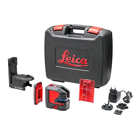 Leica Lino L2P5 – Punkt- und Linienlaser mit Li-Ion Akku, Ladegerät und innovativem magnetischem Adapter im Koffer (roter Laser, Arbeitsbereich: 25 m)