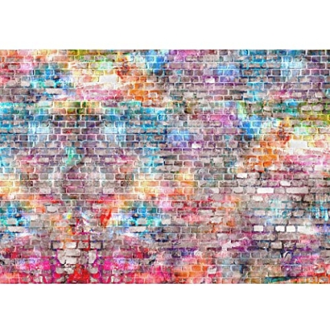 Runa Art Vliestapete 396 x 280 cm Ziegelmauer 3D Effekt | Vlies Wanddekoration Wohnzimmer Schlafzimmer | Made in Germany | Braun 9020012b