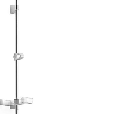 Hansa Wandstangenset / Brauseset Basicjet (ohne Handbrause) | + Wandstange, Montageset, Schieber, Seifenschale | Stange 720 mm, Brausehalterung: verstellbar, Steckkonus für Brauseschlauch