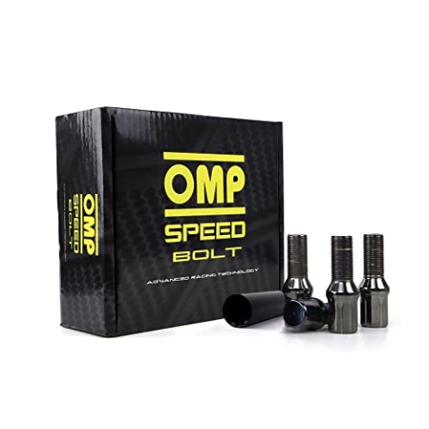OMP SPEED Set 20 Radschrauben mit M12X1,5 Metrisch 17/19 Langgewinde 27MM Farbe Grau und DIN 10,9 Material