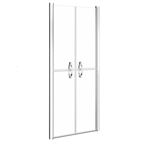 vidaXL Duschtür Nischentür Pendeltür Schwenktür Duschabtrennung Dusche Duschwand Duschkabine Glastür Alurahmen Transparent ESG 96x190cm
