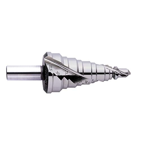 EXACT 5310 Stufenbohrer mit Spiralnute für Kabelverschraubung, EC 10, 7-32,5mm, HSS, Rotastop-Schaft