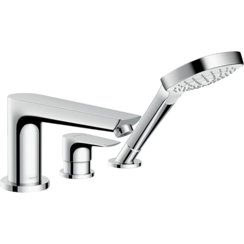 hansgrohe Talis E 3-Loch Wannenrandarmatur inkl. Duschkopf, Chrom