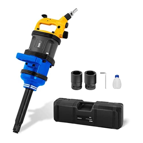 MSW Druckluftschlagschrauber Schlagschrauber MSW-ATW3800-36 (Drehmoment: 3.800 Nm, Drehzahl: 2.300 U/min, Arbeitsdruck: 6,3 bar, 3 Leistungsstufen pro Drehrichtung, für LKW, Bus, Traktor)