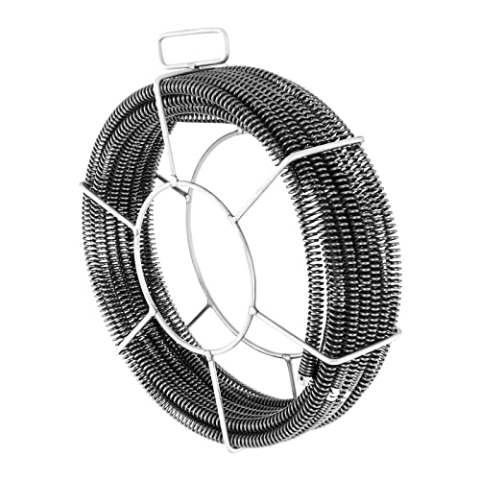 MSW Motor Technics Rohrreinigungsspiralen Set - 5x2,3m (Ø16mm) + 1x2,4m (Ø15mm), Gesamtlänge 13,9m, für Rohre Ø30-100mm, Silber