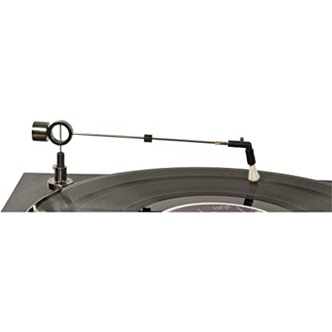 Trocken-Reinigungsarm für Schallplatten mit Ziegenhaar-/Carbonbürste