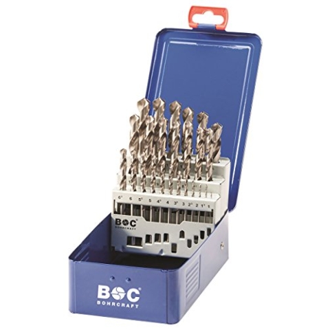 Bohrcraft Spiralbohrer Set HSS-G in Industriekassette MG13 / Ø 1 - 13 x 0,5 mm / 25-teilig / 1120 13 10025