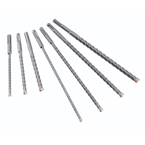 ALPEN Bohrer-Kassetten Set FORCE X KM (7-tlg., Ø 6,00-12,00 mm, mit 4 Vollhartmetall-Schneiden, SDS-+ Hochleistungsbohrer, Bohrsortiment) 0081500007100