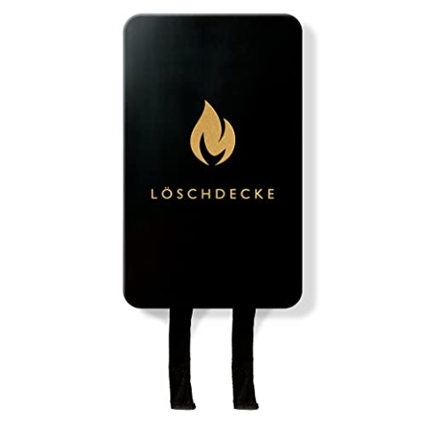 Nordic Flame Löschdecke schwarz/Gold N230
