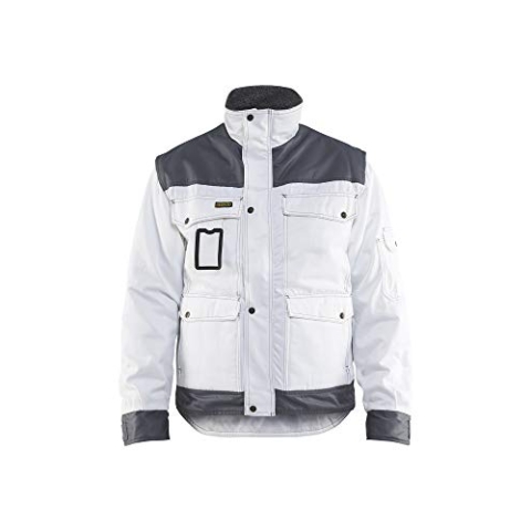 Blaklader 48651900 MALER GEFÜTTERTE JACKE, Weiß / Grau, grootte M