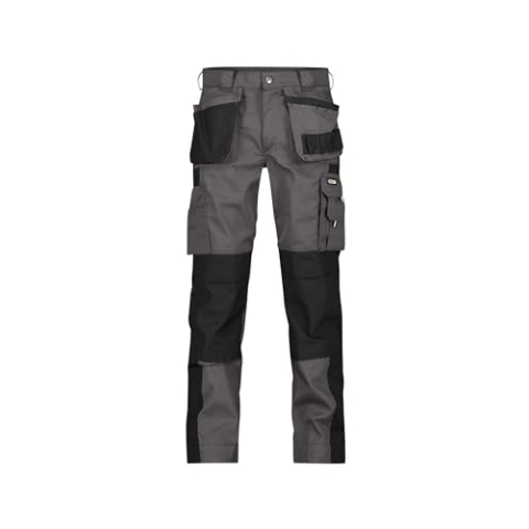 DASSY® Seattle Zweifarbige Arbeitshose mit Holstertaschen und Kniepolstertaschen - Größe 54 - ZEMENTGRAU/SCHWARZ
