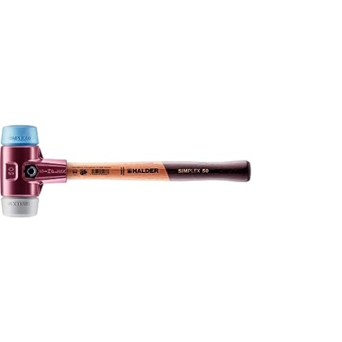 Simplex Schonhammer, TPE-soft / TPE-mid; mit Tempergussgehäuse und hochwertigem Holzstiel | D=50 mm | 3013.050