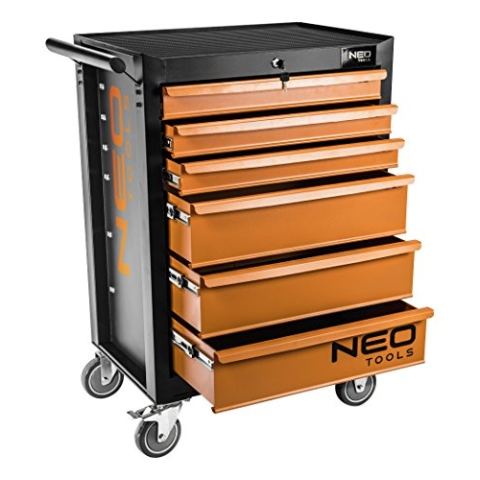 Neo 84–221 6 Schubladen Werkzeug Schrank – Orange Schwarz