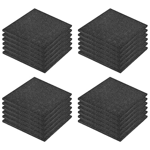 vidaXL 24x Fallschutzmatte Gummi 50x50x3cm Schwarz Matte Gummimatte Spielplatz