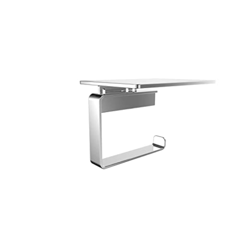 EMCO Loft Papierhalter mit Ablage, moderner Toilettenpapierhalter mit Abstellfläche zur Wandmontage, hochwertiger Papierhalter aus Aluminium, chrom