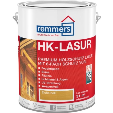 Remmers HK-Lasur 3in1 salzgrün, 20 Liter, Holzlasur aussen, 3n1: Imprägnierung, Grundierung & Lasur, Holzschutz vor Feuchtigkeit & UV-Strahlung