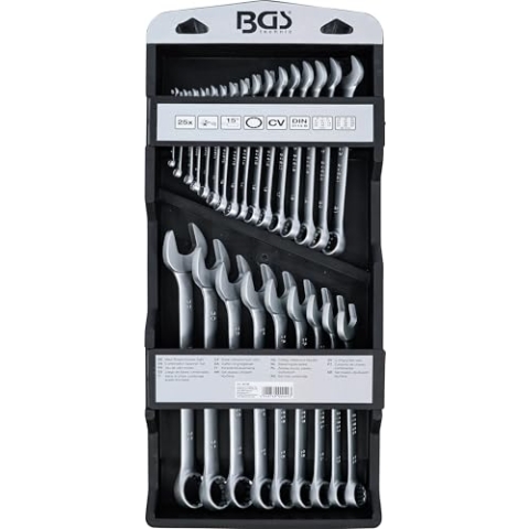 BGS 30100 | Maul-Ringschlüssel-Satz | 25-tlg. | SW 6 - 32 mm | im Displaykoffer | Gabelringschlüssel