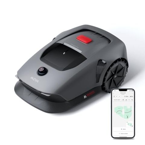 MOVA 600, Rasenmäher Roboter 3D-LiDAR kabellose Einrichtung & genaue Kartierung bis 600 m², Smarte Hindernisvermeidung, App-Steuerung, U-förmiges Schneiden, Leiser Betrieb, Sicherheitswarnungen