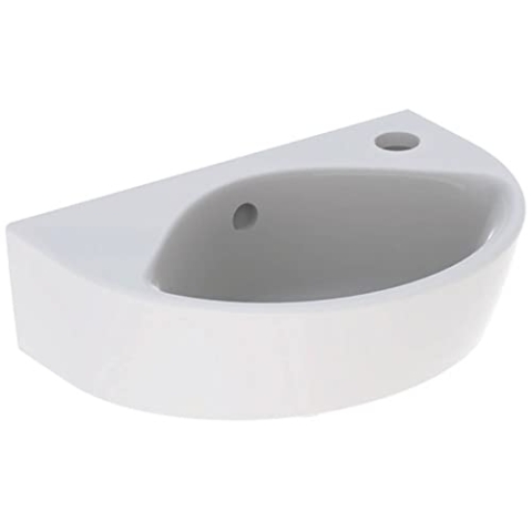 Geberit Renova Handwaschbecken verkürzte Ausladung, 500374, 500.374.01.1, Farbe: Weiß